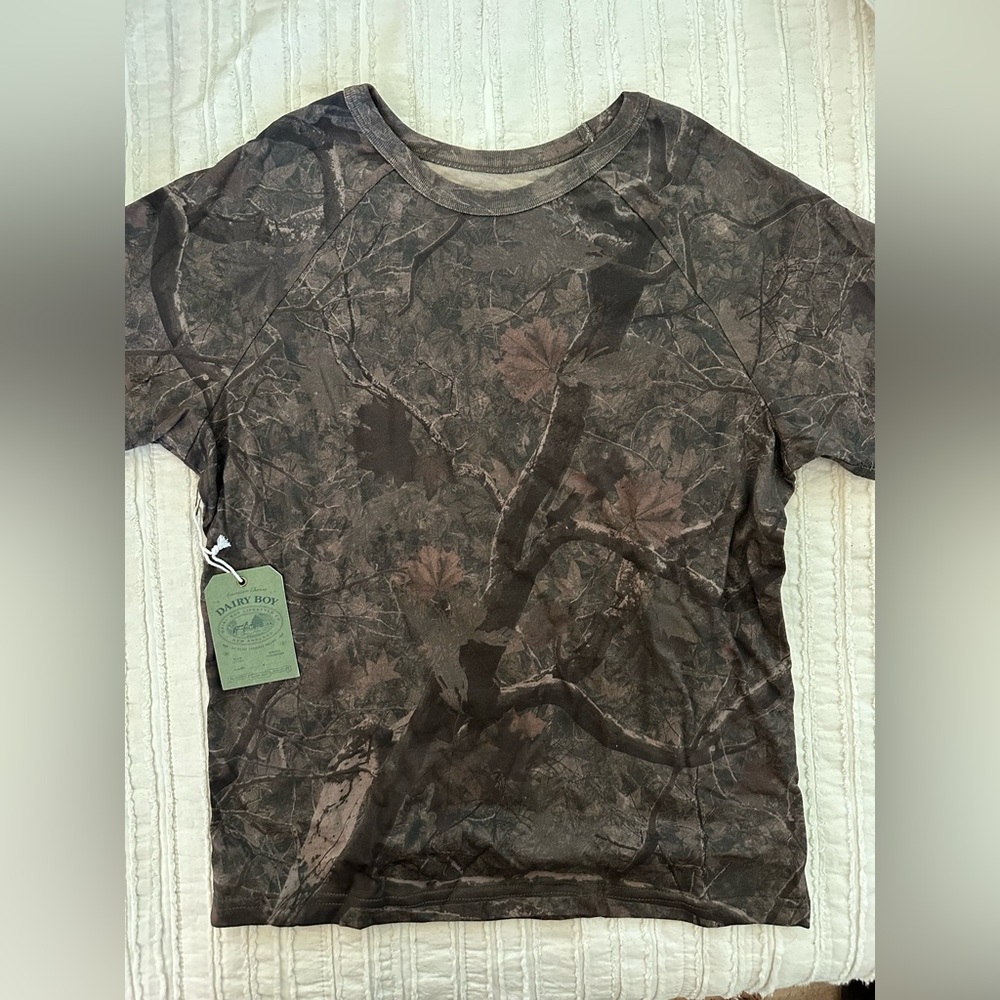 Dairy Boy- River Camo Baseball Tee.
